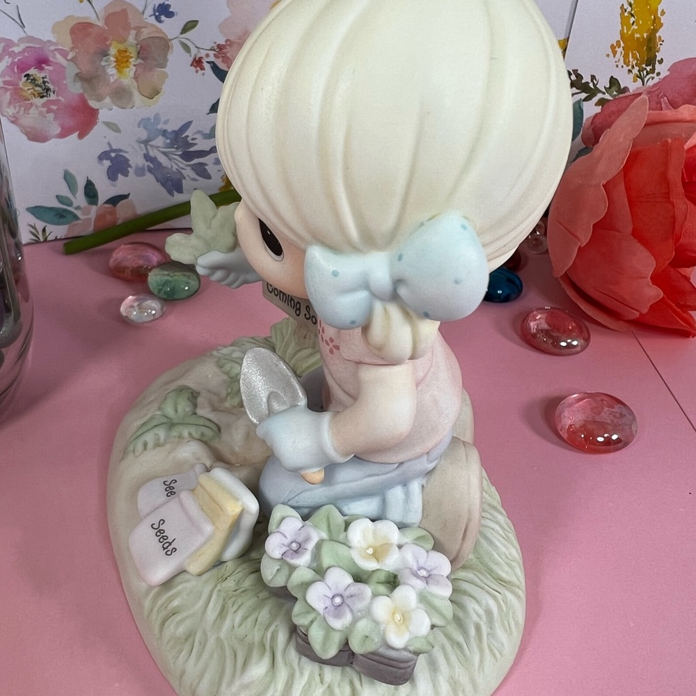 🛑SOLD🛑 Precious Moments 2008 Collectors' Club "Sow Much To Do" Garden Hearts - Picture 7 of 10